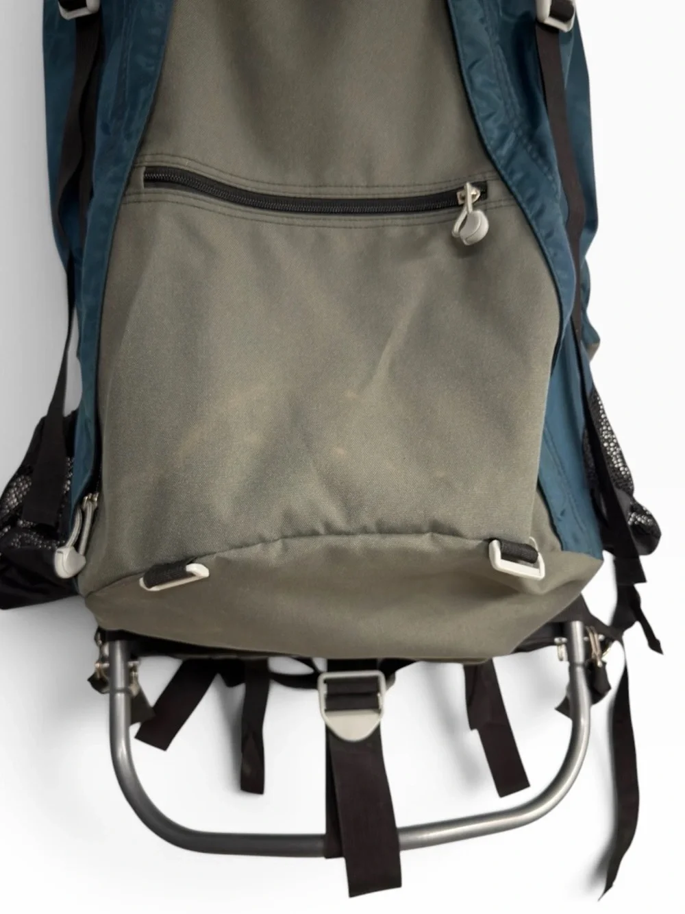 Vintage JanSport Carson 80L External Frame Hiking Backpack Gray Aluminum Pack